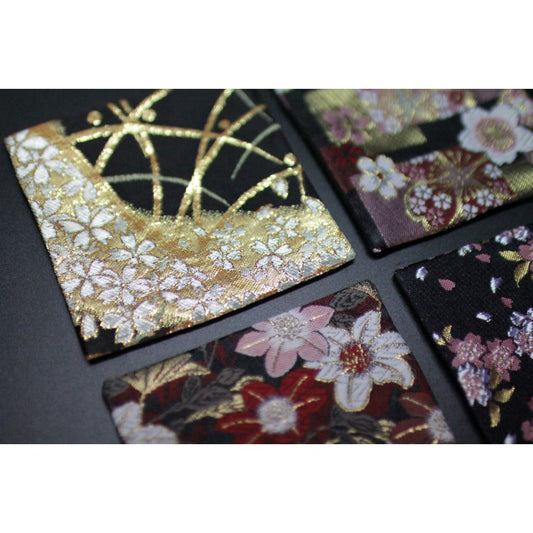 <Raku Tou> Japanese flower coaster set of 4 (box)